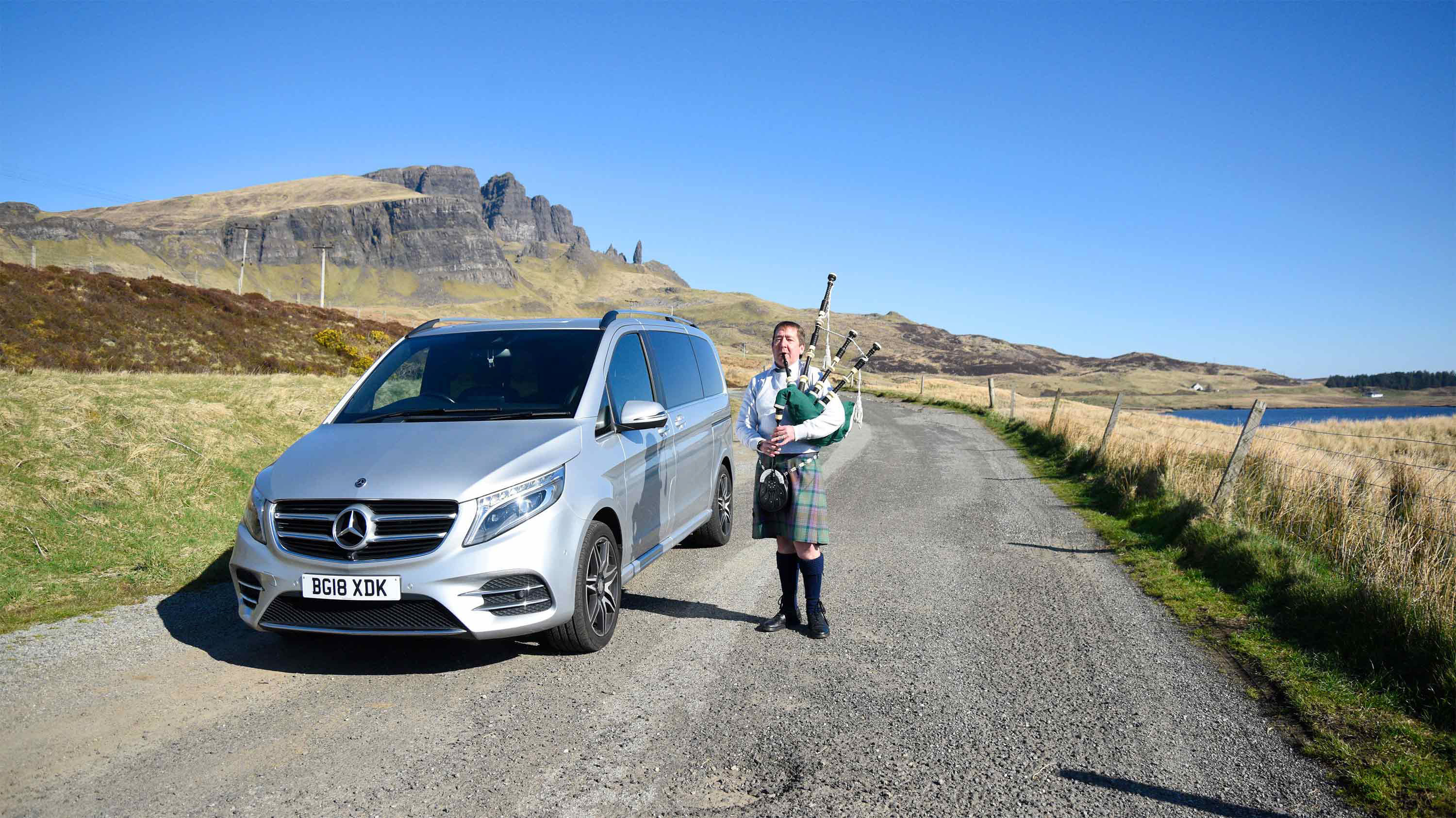 Enjoy traditional Scottish pipe music on a tour of the Isle of Skye with Discover Skye